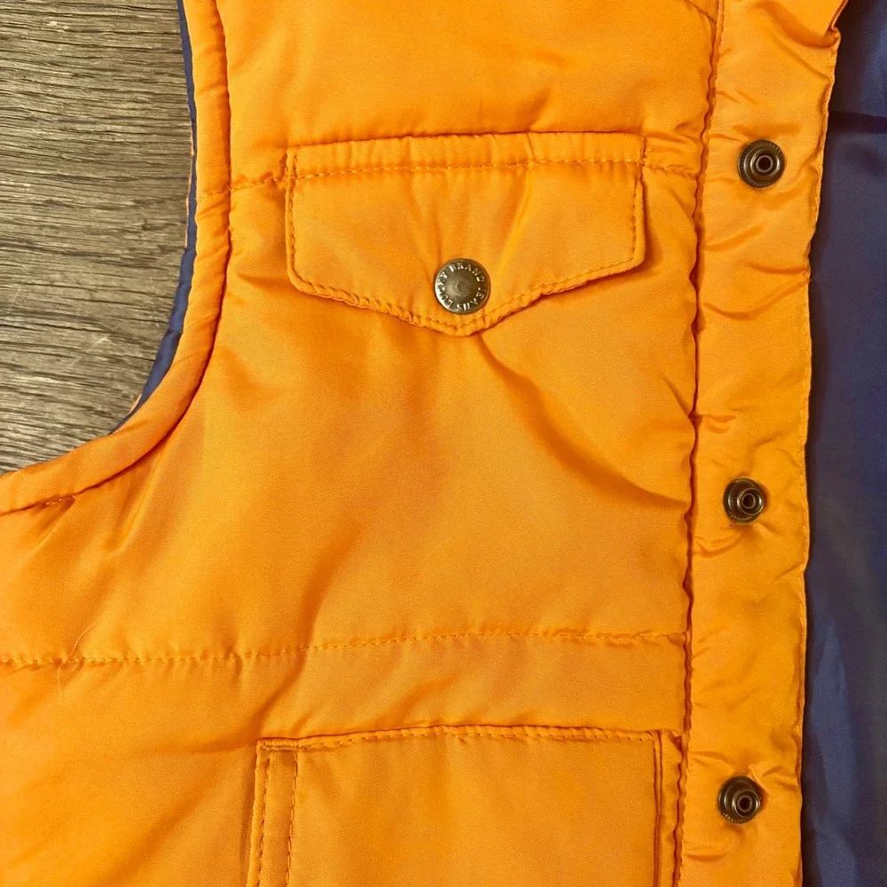 Lucky Brand Boys 5T Puffer Vest with Pockets‎ Orange and Blue